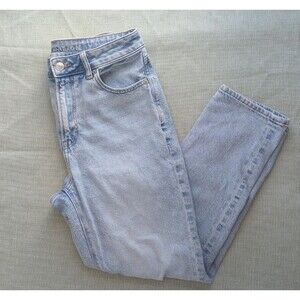 American Eagle Outfitters Women's Strigid Mom Jean Blue 6-SHORT